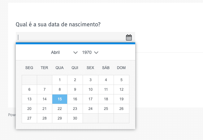 pergunta calendário