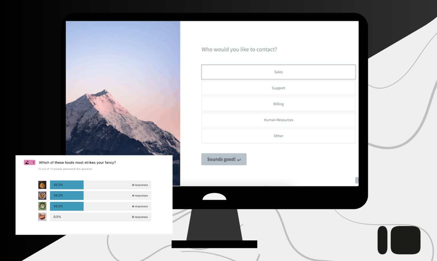 Typeform Interface - Comparison vs SurveyMonkey