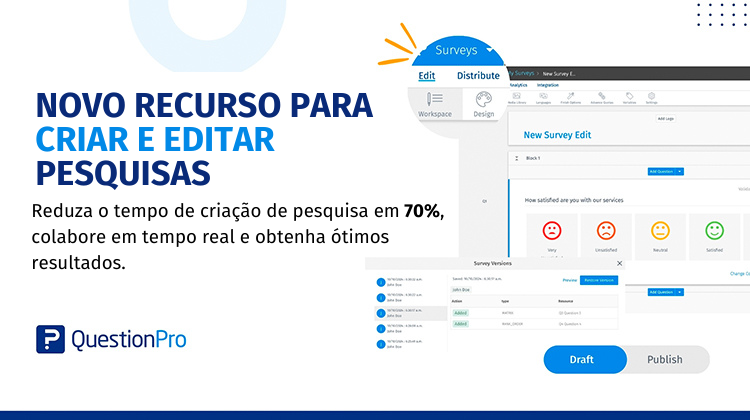 Edit survey: novo recurso para criar e editar pesquisas na QuestionPro