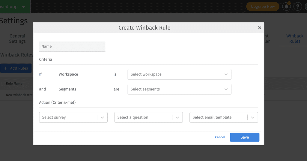 winback survey