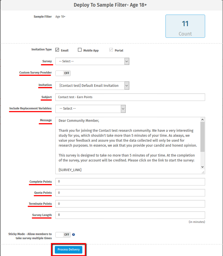 Communities - Sample Filters | QuestionPro Help Document