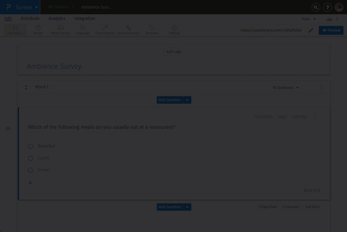 Question Library | QuestionPro Help Document