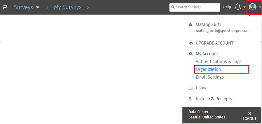 Dashboard Accounts Questionpro Survey Tools - dashboard accounts 1